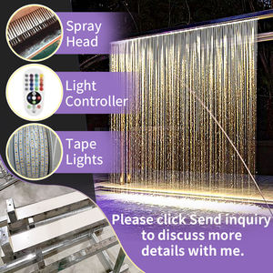 Rideau d'eau mur d'eau maison verre artificiel cascade décoration fontaine <span class=keywords><strong>de</strong></span> <span class=keywords><strong>jardin</strong></span> - Product Image 5