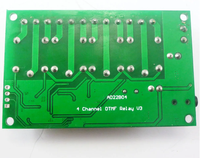AD22B04 DC 12V 4ch MT8870 DTMF Décodeur de signal de tonalité Téléphone Télécommande vocale Module de commutation de relais pour moteur LED Maison intelligente
