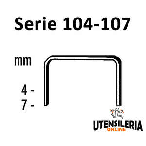 Agrafes en acier SERIES 104-107 11.1x5/0.7mm paquet de 5000pcs - Product Image 1