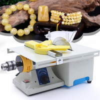 750W 110V équipement lapidaire multifonctionnel scie à table meuleuse polisseuse mini scie à table pour couper les roches