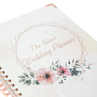 Organisateur de mariage personnalisé avec impression, reliure spirale, pour cadeaux, calendrier, budget, autocollants, livre d'or, mariée