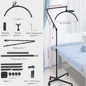 Venta directa de fábrica Lámpara en forma de Luna Extensiones de pestañas Lámpara de media luna para Lashista Lash Light Half Moon con polea de clip de teléfono - Product Image 4