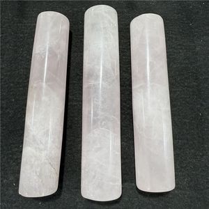 Pierre de guérison la plus vendue Cristaux de quartz rose de qualité supérieure Bâtons ronds lisses pour massage de guérison à vendre - Product Image 5