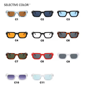 2024 unisexe nouveau européen américain rétro carré lunettes de soleil Simple haut de gamme Vintage mode UV400 verres polarisés cadre en acétate - Product Image 2