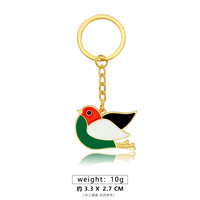 Moda centelleante Bling llavero mapa bandera Palestina llavero aleación diamante pintura sandía llavero lujo esmalte llavero