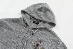 Veste <span class=keywords><strong>de</strong></span> <span class=keywords><strong>travail</strong></span> d'hiver vintage en toile délavée et lourde, doublée <span class=keywords><strong>de</strong></span> coton, avec fermeture éclair et capuche, pour chauffeur routier - Product Image 5