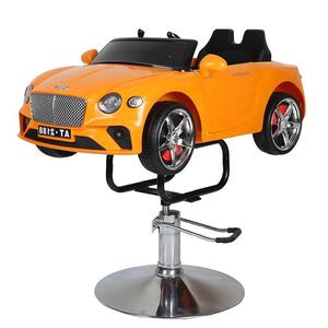 Nouvelle conception de mobilier de salon de coiffure, chaise de barbier pivotante moderne à base ronde noire, chaise de coiffure robuste - Product Image 6