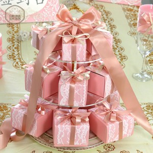 Toàn Cầu Kích Thước Nhỏ Hot Bán Màu Hồng Tuổi dậy thì Lễ Hộp Quà Tặng Tùy Chỉnh Ren Kẹo Hộp - Product Image 1