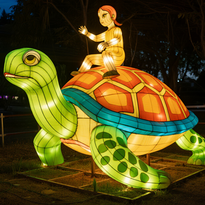 Lanterna in Seta Personalizzata a Forma di Tartaruga Marina <span class=keywords><strong>per</strong></span> Decorazioni Natalizie, Pasquali, del Ringraziamento, Acquario, Matrimoni in Spiaggia, Stanze <span class=keywords><strong>per</strong></span> Adulti, Feste a Tema Oceano - Product Image 3