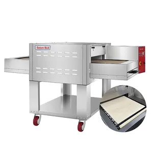 18 "pengguna bisnis komersial batu konveyor napoly listrik pizza oven 450 derajat