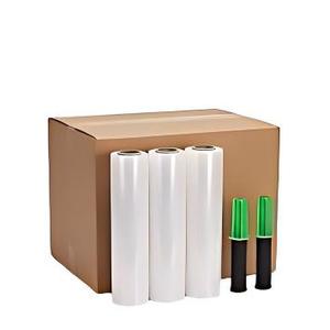 Film d'emballage auto-adhésif transparent Huamaohengchun en PEHD de qualité alimentaire 3 mil pour déménagement, emballage, expédition, protection de palettes et de meubles, 15 pouces - Product Image 1