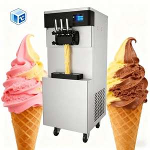 Machine à glaces à 3 saveurs 20-28L/h, machine à yaourt glacé, machine à crème glacée, machine à glaces molles commerciale pour les entreprises, prix - Product Image 2