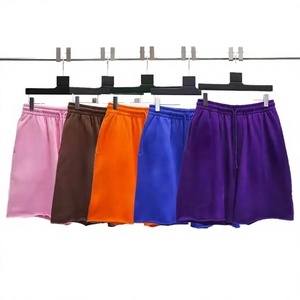 High Quality Heavyweight 100% Cotton Puff Printing Mid Drawstring Closure Breathable Anti-Wrinkle Eco-Friendly Casual Shorts <b>Men</b> - Product Image 3