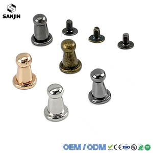 Rivets bouton <span class=keywords><strong>de</strong></span> 4 mm pour la <span class=keywords><strong>maroquinerie</strong></span>, clous à tête, rivets à vis en métal pour vêtements en cuir - Product Image 2