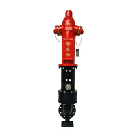 Canon à eau fixe rouge personnalisé avec équipement et accessoire essentiels de lutte contre les incendies de base