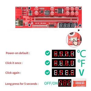 V013PRO 1X <span class=keywords><strong>PCI</strong></span>-E <span class=keywords><strong>X16</strong></span> PCIE Riser Full Red GPU 6Pin Cable adaptador USB3.0 <span class=keywords><strong>PCI</strong></span> <span class=keywords><strong>Express</strong></span> <span class=keywords><strong>Tarjeta</strong></span> vertical <span class=keywords><strong>de</strong></span> extensión - Product Image 2