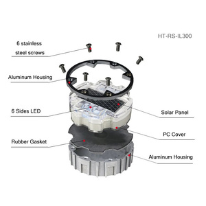 Китайский производитель, 6 замков, дорожный фонарь на солнечной батарее, встроенный в алюминий IL300, дорожный фонарь на солнечной батарее - Product Image 5