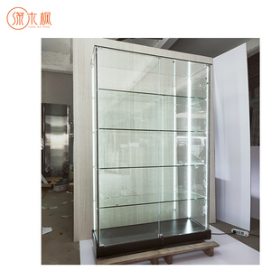 Standard Led Lighting Display Glass Cabinet Ship Fully Assembled Lockable Glass Display Cabinet