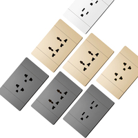Material de PC Duradero, Estándar del Reino Unido y Estados Unidos, Material de PC para el Hogar, Enchufe Eléctrico Doble Multifunción para el Hogar