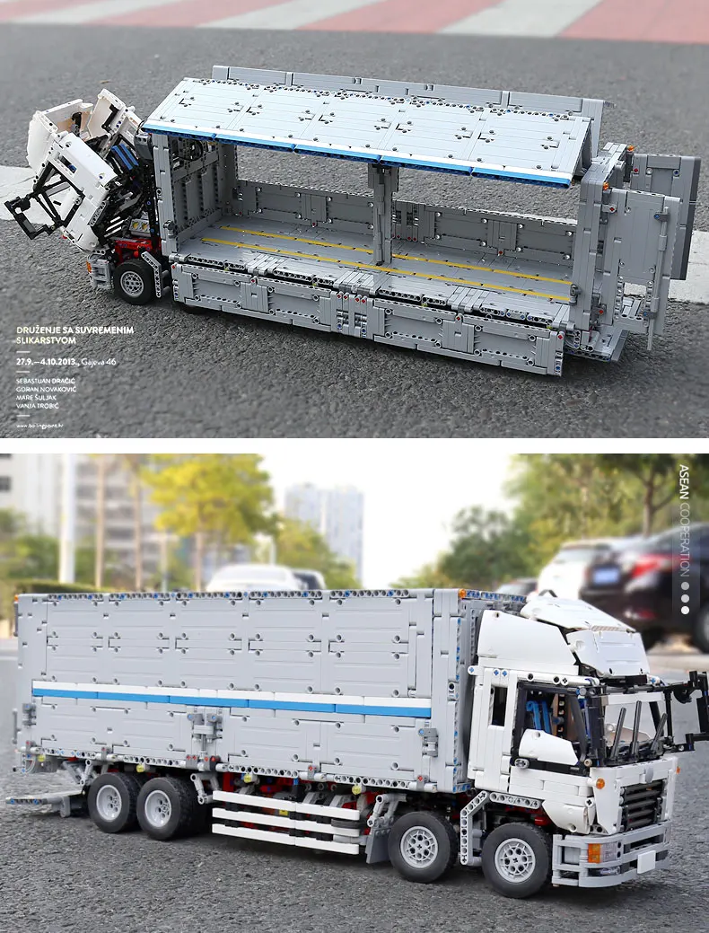 High-Tech 4166PCS DIY Assembly Sets Technic APP RC Wing Body Truck Building Blocks Bricks MOULD KING 13139 Toy fit Legos