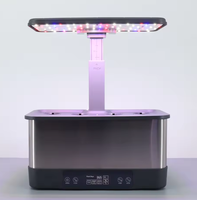 Système de jardinage hydroponique intelligent à 8 bacs avec contrôle par application WiFi, réservoir d'eau en acier inoxydable, planteur d'herbes d'intérieur pour la cuisine à domicile