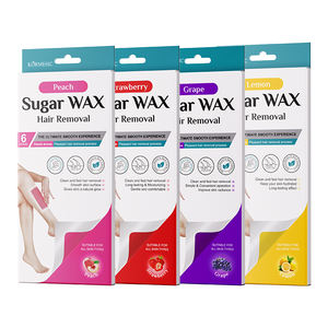 คอร์เมซิค ขายส่ง 6 คู่/กล่อง แว็กซ์กำจัดขนออร์แกนิค ปราศจากแอลกอฮอล์ กลิ่นเลมอน สตรอว์เบอร์รี พีช องุ่น สำหรับใบหน้า บิกินี่/จุดซ่อนเร้น - Product Image 6