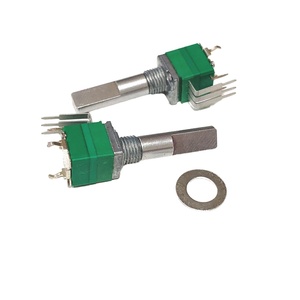New 5-pin Vertical Mounting D-axis Knurled Shaft Diameter 6mm with Instantaneous <b>Push</b>-<b>button</b> <b>Switch</b> Potentiometer - Product Image 1