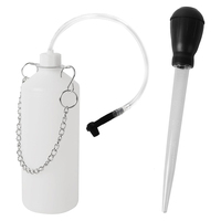Bouteille de purge de frein 1L avec tube de 24 pouces et connecteur en caoutchouc pour recueillir le liquide de frein pour voiture, moto et VTT