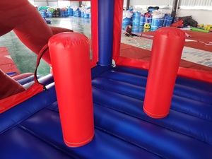 Castillo Inflable con Temática de Superhéroe Guerrero de Telarañas, Rojo y <span class=keywords><strong>Azul</strong></span>, Castillo Hinchable de Dibujos Animados para Niños, Alquiler Comercial para Fiestas Pequeñas - Product Image 5