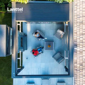 <span class=keywords><strong>6x3</strong></span> Pérgola Bioclimatique Aluminio Sunroom Techo retráctil Rejilla ajustable con luz LED Pantalla con cremallera para jardín al aire libre - Product Image 6