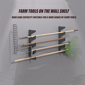 Organisateur d'<span class=keywords><strong>outils</strong></span> mural réglable - Étagère <span class=keywords><strong>de</strong></span> rangement robuste en acier pour garage, pour pelles, bêches et <span class=keywords><strong>outils</strong></span> <span class=keywords><strong>de</strong></span> <span class=keywords><strong>jardin</strong></span> - Product Image 5