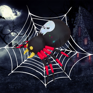 Logo Gonfiabile per Decorazioni Halloween da Esterno, Ragno Nero Arrampicatore Personalizzabile, Facile da Installare, Accessorio per Allestimento Scenografico - Product Image 2