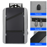 Mochila para Portátil con Logotipo Personalizado, Puerto de Carga USB, Venta al Por Mayor OEM, Mochila Escolar, Universitaria, de Negocios, de Viaje, para Hombre y Mujer, con Tira Reflectante
