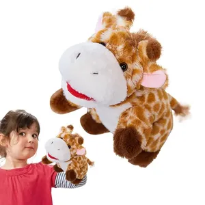 Mainan boneka tangan hewan bertema hutan 25cm mainan mewah edukasi cerita kartun lucu permainan peran untuk anak-anak
