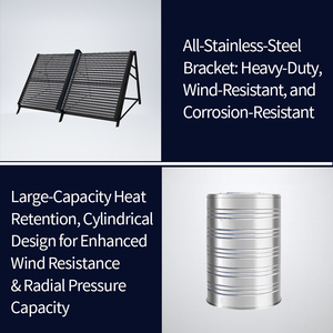 Colector Solar de Tubos Evacuados de Vidrio para Fábricas y Edificios de Oficinas, Colector Solar de Tubos Evacuados de Bajo Mantenimiento JR-1800*58 P - Product Image 2