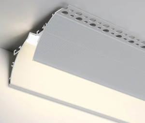 SDW109N Decken-Indirekt beleuchtung Aluminium profil, LED-Kanal mit weißer Sockel leiste, LED-Diffusor mit Kronen form für Wohnkultur - Product Image 1