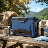 Glacière de camping avec compartiments sec/humide et tiroir, nouvelle idée, vente en gros usine, pour l'extérieur