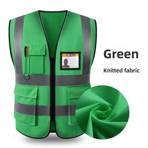 Chaleco de Seguridad Reflectante Personalizado para <span class=keywords><strong>Hombre</strong></span>, de Alta Visibilidad, Negro, Amarillo y Naranja, con Logotipo y Bolsillos - Product Image 5