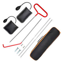 Juego de Herramientas de Cerrajería Universal para Camiones, 18 Piezas, Placa de Despliegue Plateada, Gancho de Acero Inoxidable para Llaves de Emergencia, Bomba de Cuña de Aire