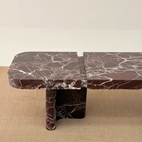 Table basse personnalisée de luxe en marbre violet Calacatta Violet Ross Levanto, pierre naturelle, moderne, facile à nettoyer, meubles de salon