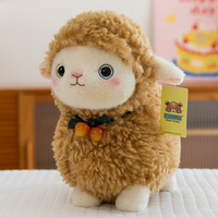 Jouets en peluche d'agneau mignon avec nœud papillon-Animaux en peluche de mouton moelleux doux en plusieurs couleurs pour enfants et cadeaux Jouets en peluche