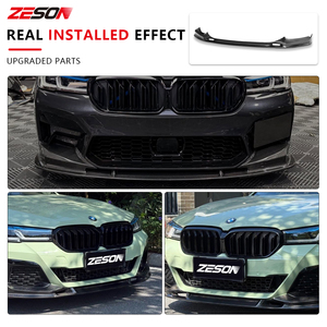 Lame de pare-chocs avant monobloc brillante en fibre de carbone véritable style 3D pour <span class=keywords><strong>BMW</strong></span> Série 5 G30 G38 LCI 530i 540i M Sport <span class=keywords><strong>2021</strong></span>+ - Product Image 5