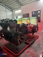 Simulador de Carreras VR F1 Dinámico de 4 Ejes y 4DOF con Fuerza G, Máquina de Juego de Conducción Inmersiva con Triple Pantalla para Parques Deportivos y de Aventuras