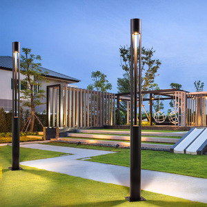 Lampadaire LED d'extérieur moderne pour jardin, corps en fer, IP65, 2700K, blanc chaud doux, AC 220V, dimmable, détecteur de mouvement, garantie 10 ans - Product Image 3