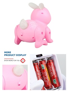 Jouets pour bébés et enfants Jouets amusants en plastique pour animaux, lapins intelligents, robots électriques, jouets avec oreilles tremblantes, lumière et musique - Product Image 4