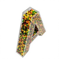 Lettres en acrylique transparentes personnalisées en usine, 3D, à remplir, autoportantes, distributeur de bonbons de mariage, lettres en acrylique à remplir