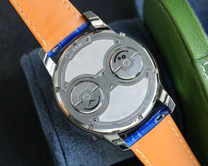 Montre de mode pour homme en acier inoxydable avec mouvement mécanique automatique à double axe Terre-Ciel - Product Image 5