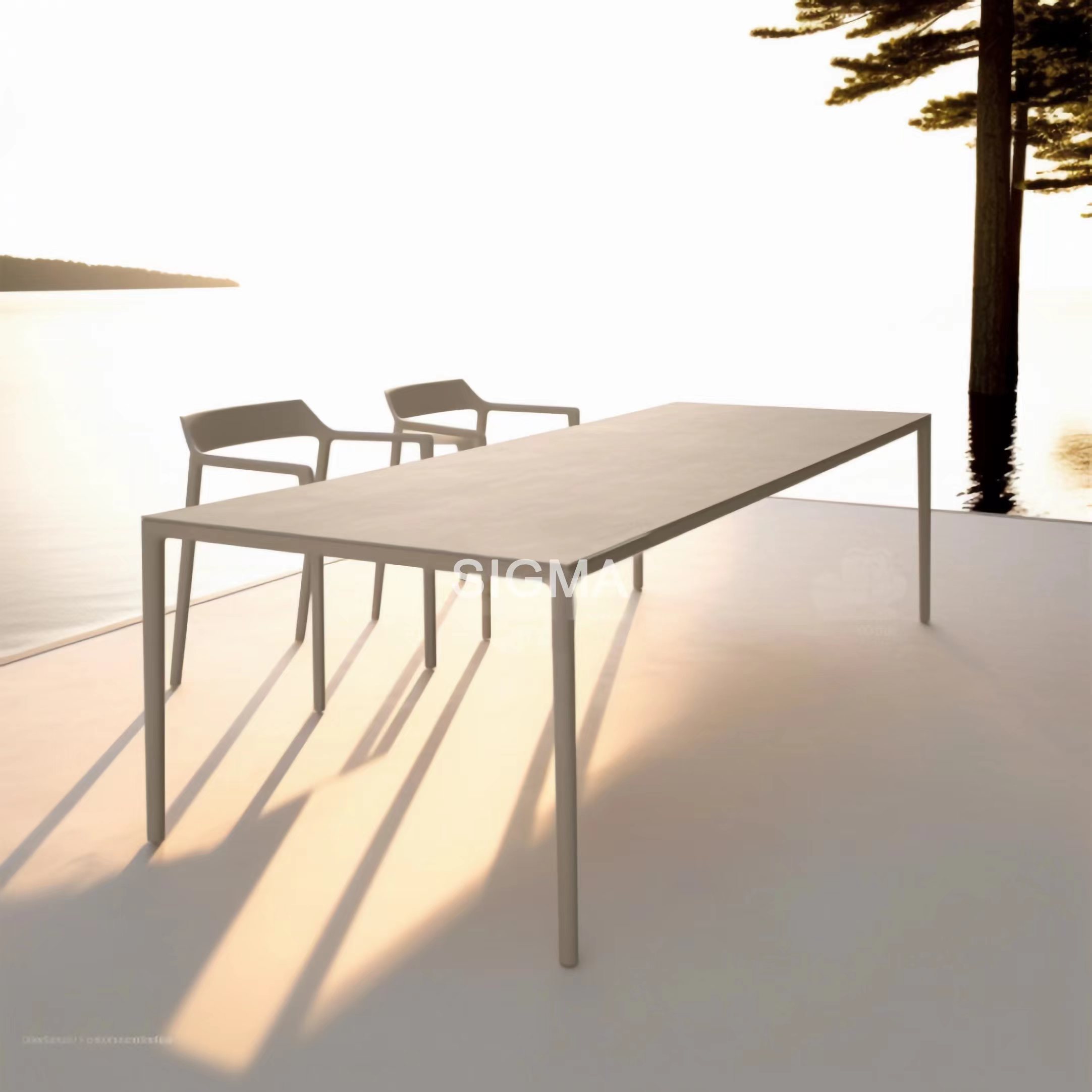 High quality outdoor furniture Simplicity aluminum Hotel Garden dining tables
