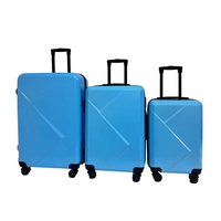 Valise en ABS haut de gamme personnalisable en gros, ensemble de 3 pièces (20, 24, 28 pouces), avec logo personnalisé, bagage approuvé par la TSA pour les voyages aériens, usage quotidien