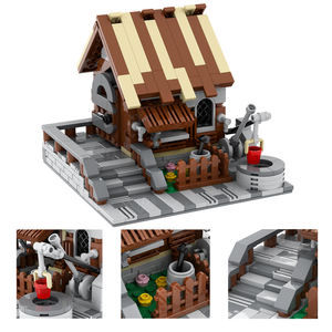 Modelo de Ladrillos de <span class=keywords><strong>Chalet</strong></span> Medieval MOC, Compatible con la Colección de Construcción MOC de la Marca, Juguete de Construcción de Arquitectura - Product Image 2